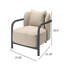 Fauteuil lounge Tether, chêne ébène-1503501420