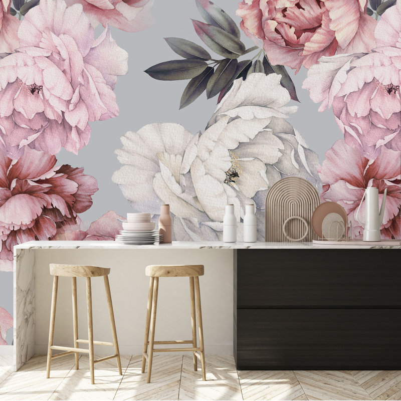 Autaum Floral Wall Mural, 10.41" L x 125" W, Vinyl