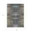 Tapis intérieur lavable rayé brun taupe et chocolat 9 pi x 12 pi