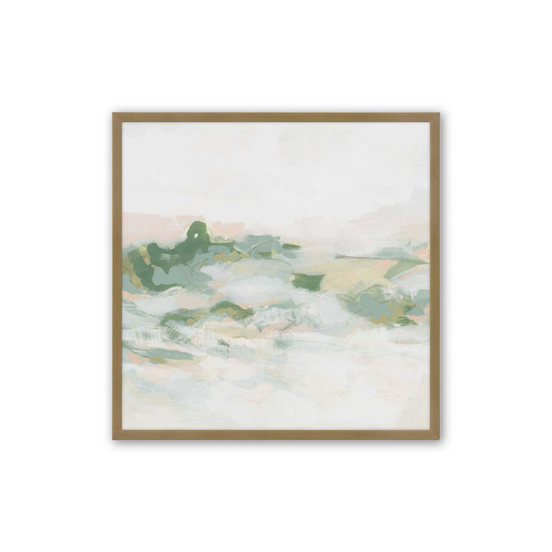 Pastel Wilderness I, H 21,75 po x l 21,75 po, Cadre ouvert à coins ouverts, or brossé