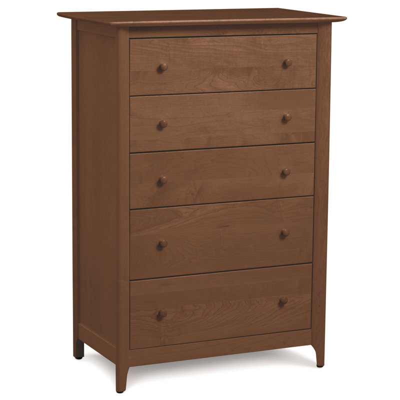 Commode à 5 tiroirs l 33,75 po Sarah, Cerise brune