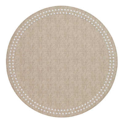 Pearls Vinyl Round Placemats