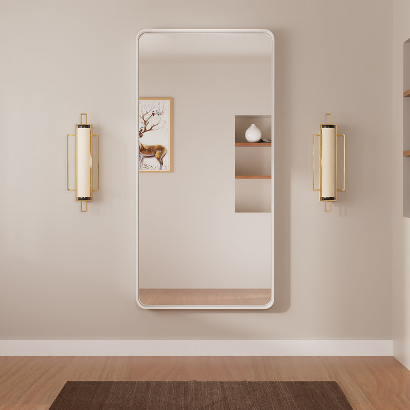 Miroir d'appoint Tyro, Blanc, 30 po x 60 po, Rectangulaire