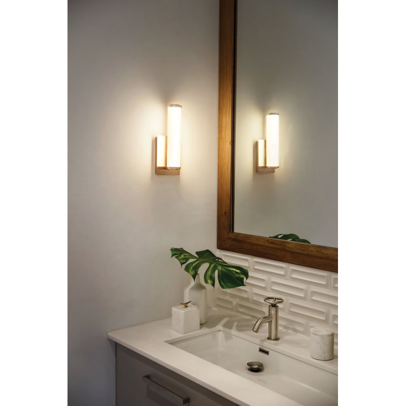 Applique murale pour salle de bain 1 lumière Simi, Nickel brossé