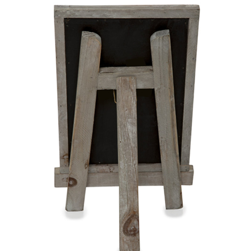 Tableau noir en bois, H 1 pi x l 0,67 pi, Gris rustique