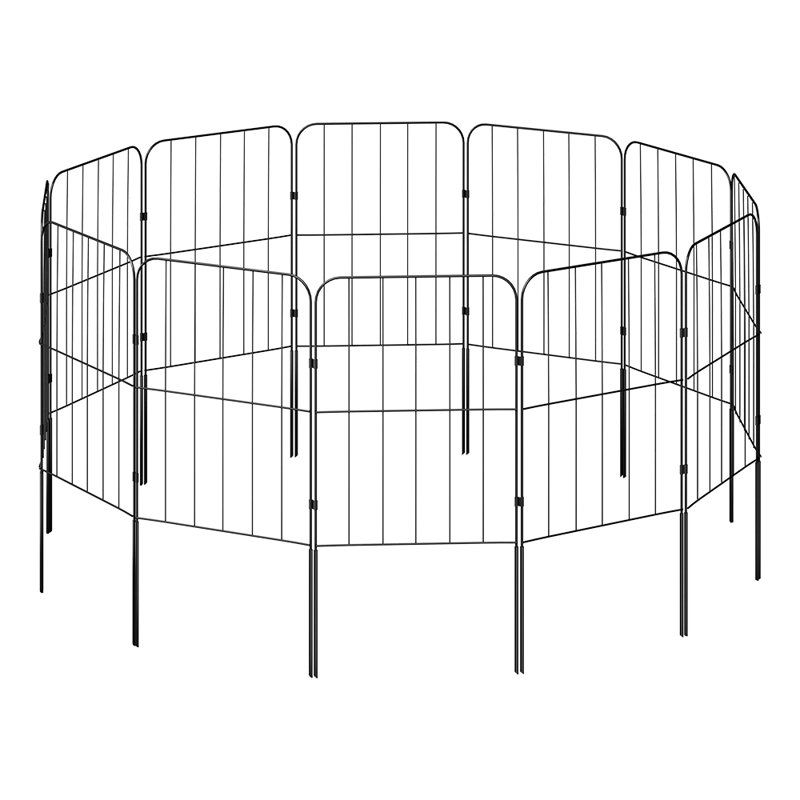 Adalynd 61cm H x 31cm W Metal Fence Panels Included