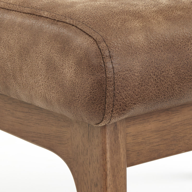 Choudhury Faux Leather Ottoman