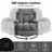 Swivel Recliner Chair with USB and 2 cup holders-1300664125