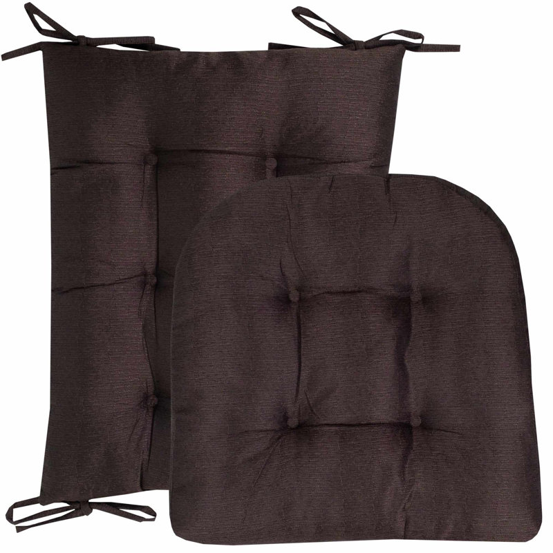 Ensemble de coussins supérieurs et inférieurs capitonnés 2 pièces, Brun