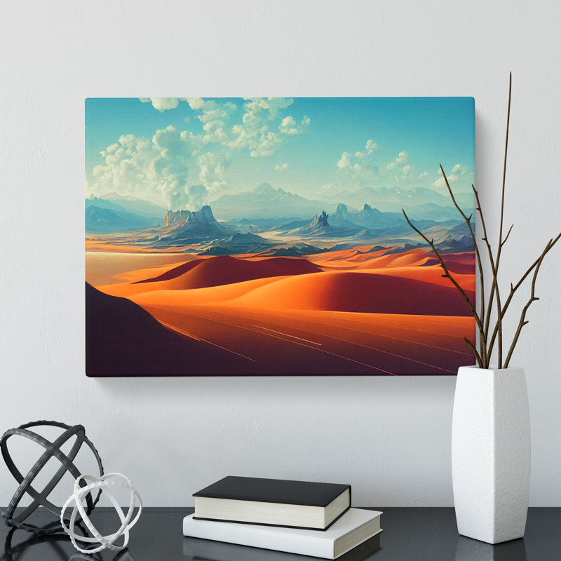 Pleasing Mountain Landscape - Wrapped Canvas, 40cm H x 60cm W x 3cm D