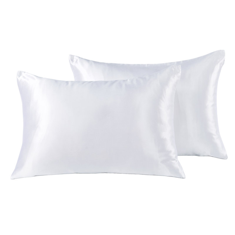Silk Cotton Blend Pillowcase, White, King
