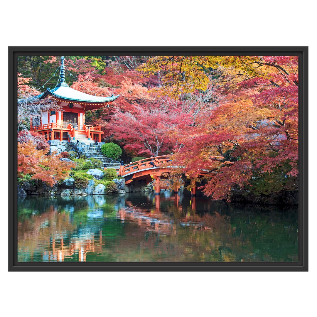 Gerahmtes Wandbild Wunderschönes Kloster in Japan