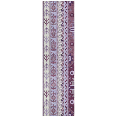Machine Washable Indoor/Outdoor Chantille ACN1015 Purple Rug