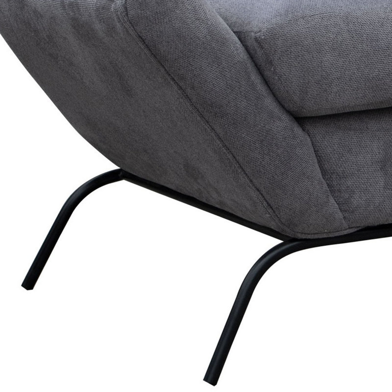 Fauteuil Romuald, Mélange de polyester gris