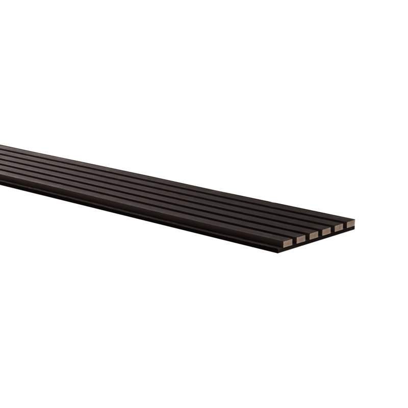 SereniSlats Raven 94,5 po. X 9,5 po. Panneaux muraux insonorisants 3D , Corbeau