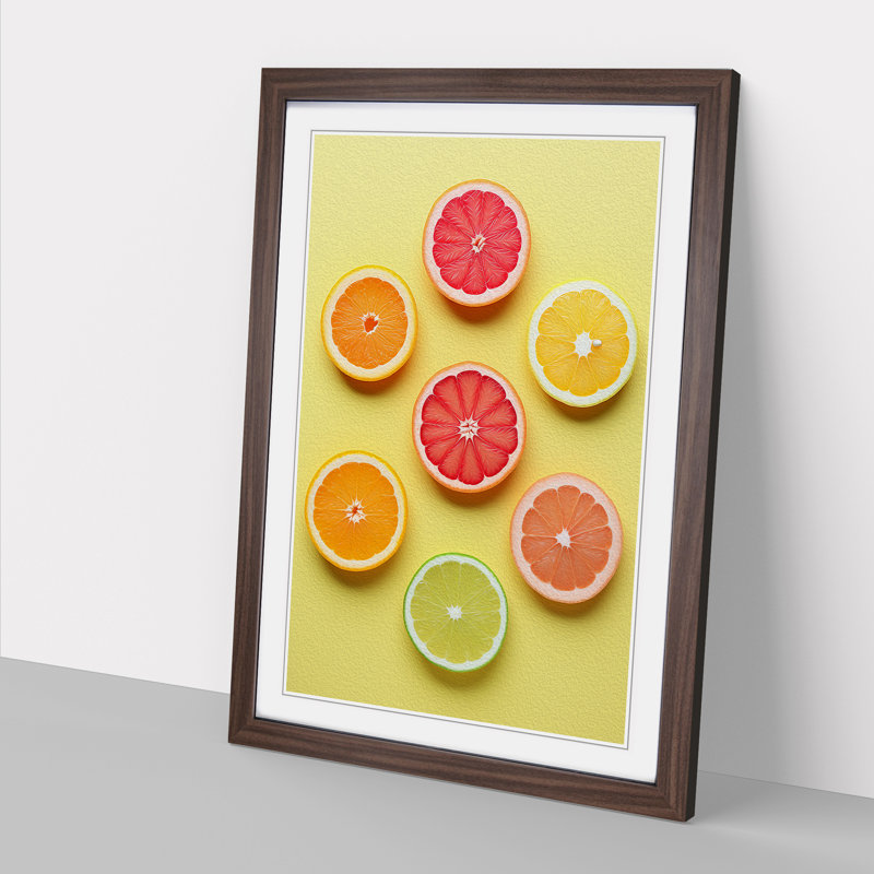 Single Picture Frame Print on Wood, Walnut Framed, 34cm H x 25cm W