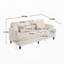Canapé moderne deux places en tissu chenille de style milieu du siècle, canapé deux places rembourré avec pieds en bois pour chambre à coucher-1113482268