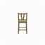 Chaises à hauteur de comptoir à lattes en placage d'hickory l 18 po x P 22 po x H 40,25 po Almond (ensemble de 2)