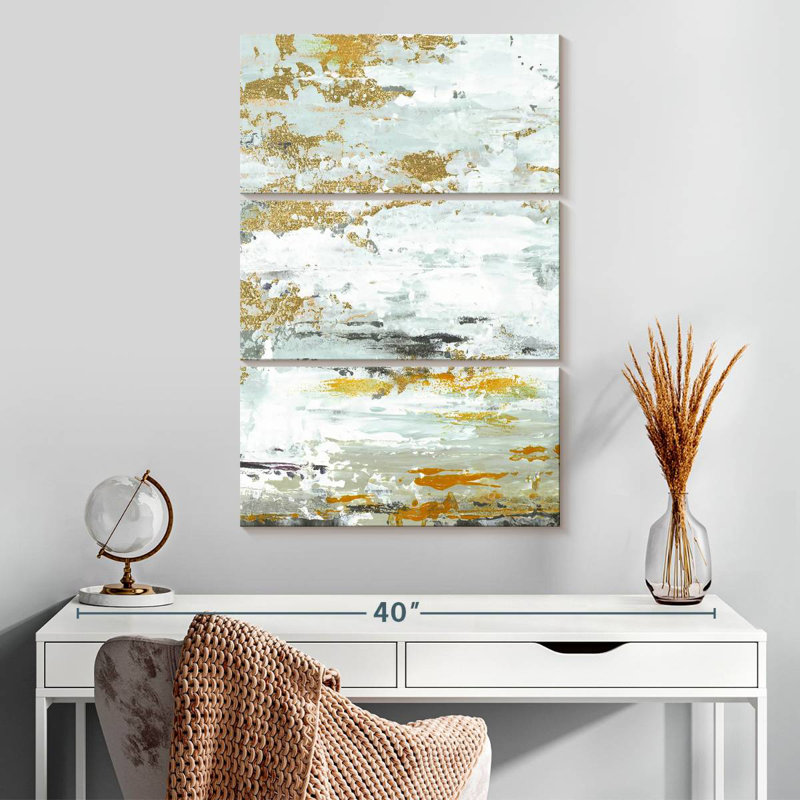 Avery Gold Magic - Abstrait vertical II, H 32 po x l 20 po
