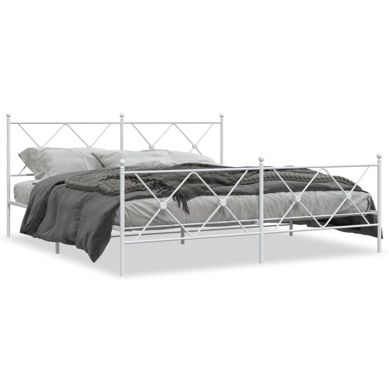 Primiano UK Bed, EU Double - 140 x 200 cm, White