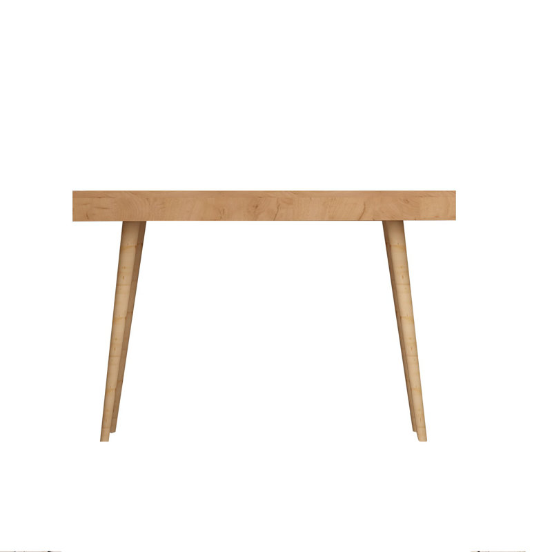 Bureau d'étude scandinave, chêne et blanc, 39,4 po x 29,1 po x 23,6 po | 100% panneau de particules enduit de mélamine, épaisseur: 0,7 pouce | Pieds en bois robustes, conception élégante de couleur unie, parfait pour les bureaux modernes et les espaces d'étude