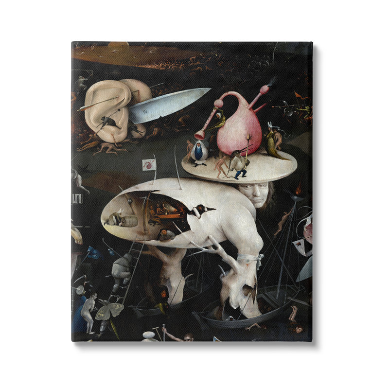 " Garden Of Earthly Delights Right Panel Detail Hieronymus Bosch Painting " by One1000paintings Painting Print