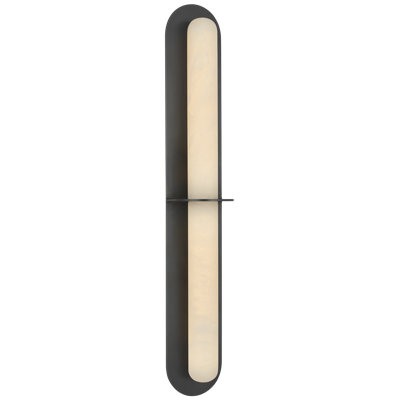 Kelly Wearstler Fosse 28" Linear Tube Sconce with Alabaster