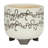 S/2 Ceramic 6/8" Scribble Footed Planter