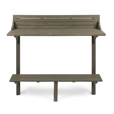 Outdoor Acacia Wood Balcony Bar Table