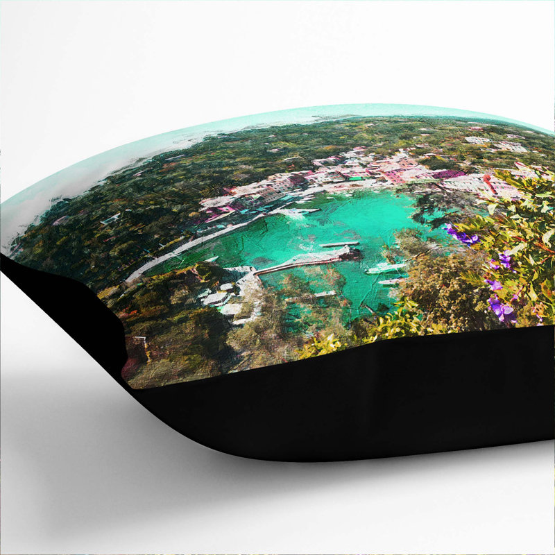 Square Cushion, 55cm H x 55cm W x 20cm D, Black