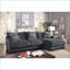 Repose-pieds, salon en chenille gris anthracite 42 x 42 x 21 | Pieds robustes en bois massif | Cadre en bois durable-1205207773