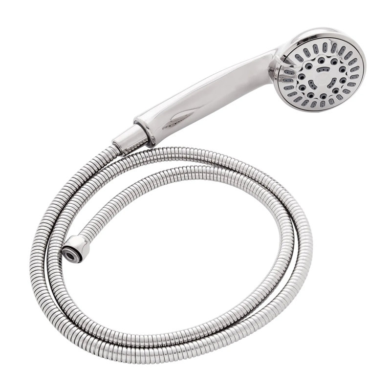 Douche à main multifonctionnelle moderne et tuyau 1,8 gallons par minute, Chrome