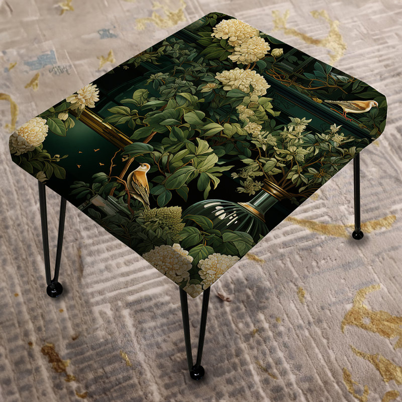 Victorian Garden Scenes Victorian Pattern - Botanical Rectangle Ottoman