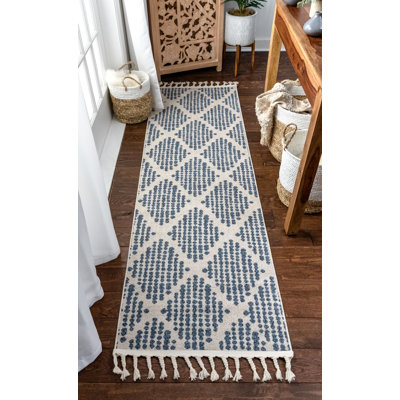 Loop-De-Loop Geometric Synthetic Area Rug