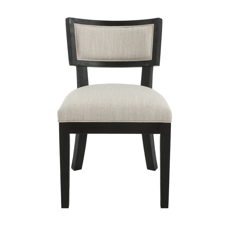 Parinita Fabric Upholstered Side Dining Chairs, Chocolate Brown