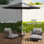Parasol de patio 10 pi avec tissu élastique et système de manivelle à l'épreuve du vent pour l'extérieur