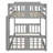 Twin Size Solid Wood Low Bunk Bed-1368673453