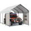 Abri d'auto en métal robuste 10 pi x 15 pi x 10 pi avec structure en acier galvanisé