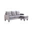 Ollice 3 Seater Velvet Sofa & Chaise-463028570