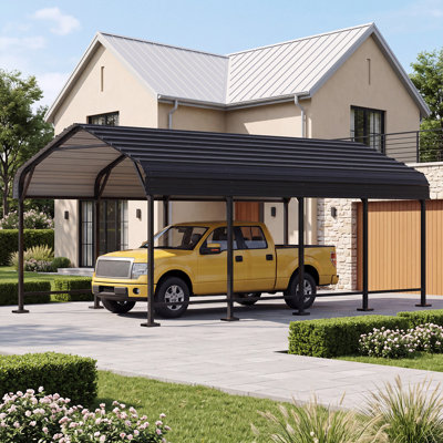 12x20 Ft Carport With Roof And Frame