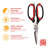Joyce Chen Deluxe Multi-Use Kitchen Shears, 9" w/ Red & Black Handles