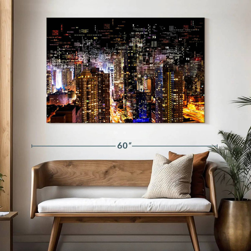 Ravi Times Square, 34" H x 51" W