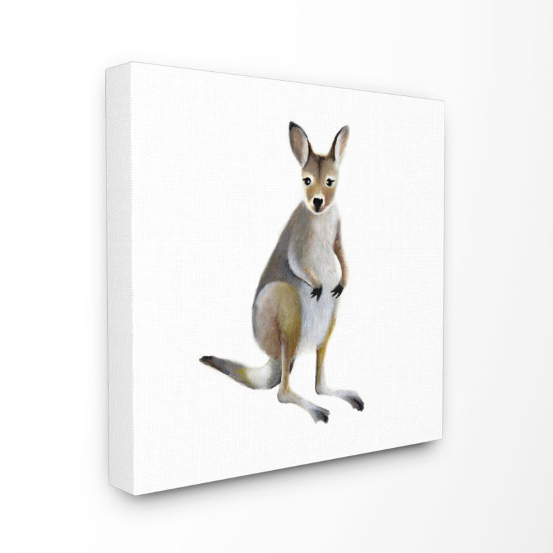 Décoration murale kangaroo pour enfant jolie fun Tashia, Toile tendue, H 24 po x l 24 po x P 1,5 po