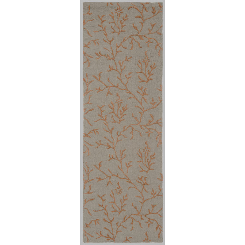 McKittrick Hand Tufted Wool Floral Rug, Runner 2'6" x 8'