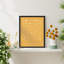 "Motif géométrique à motif abstrait jaune" sur papier-98267010-98267005