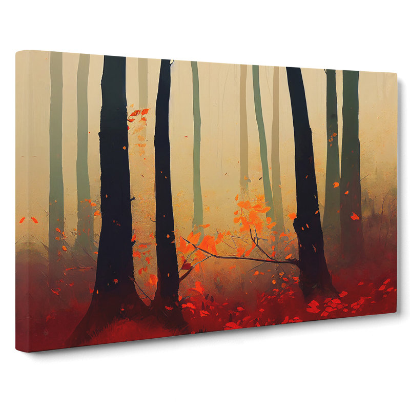 Vibrant Autumn Forest - Wrapped Canvas, 50cm H x 76cm W x 3cm D