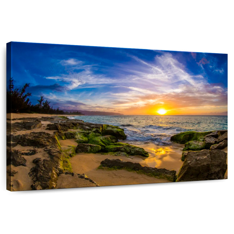 Coucher de soleil Oahu Gillard, H 20 po x l 30 po