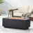 40" Grey Concrete Outdoor Fire Pit, 40,000 - Make Your Nights Inviting Rectangular Pit With , Concrete, Warmth Delight-1776239958