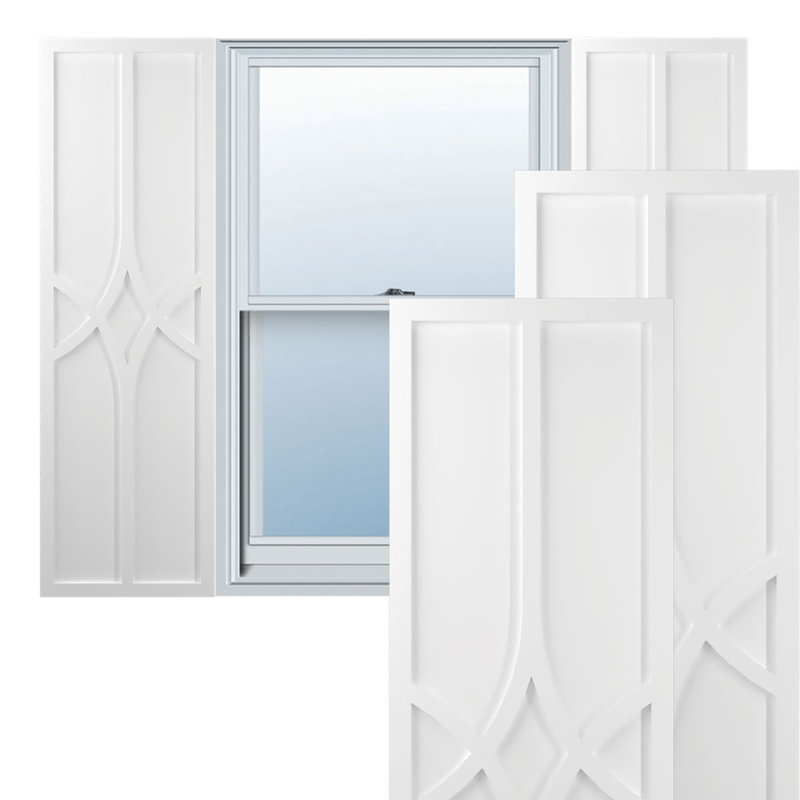Volets en PVC True Fit, 12", Blanc, 26"