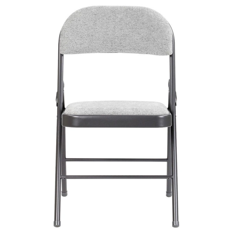Fabric Padded Stackable Folding Chair Folding Chair, Grey